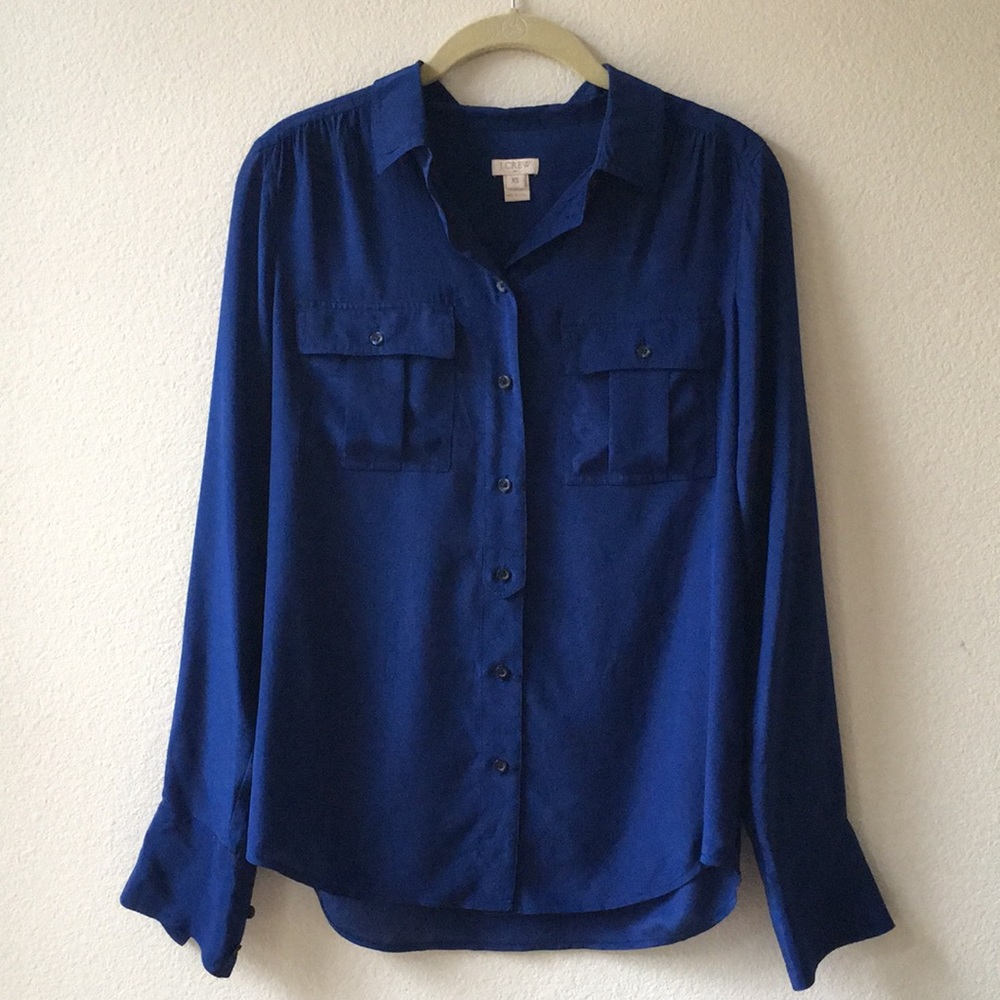 J.Crew Silk Button Up Shirt